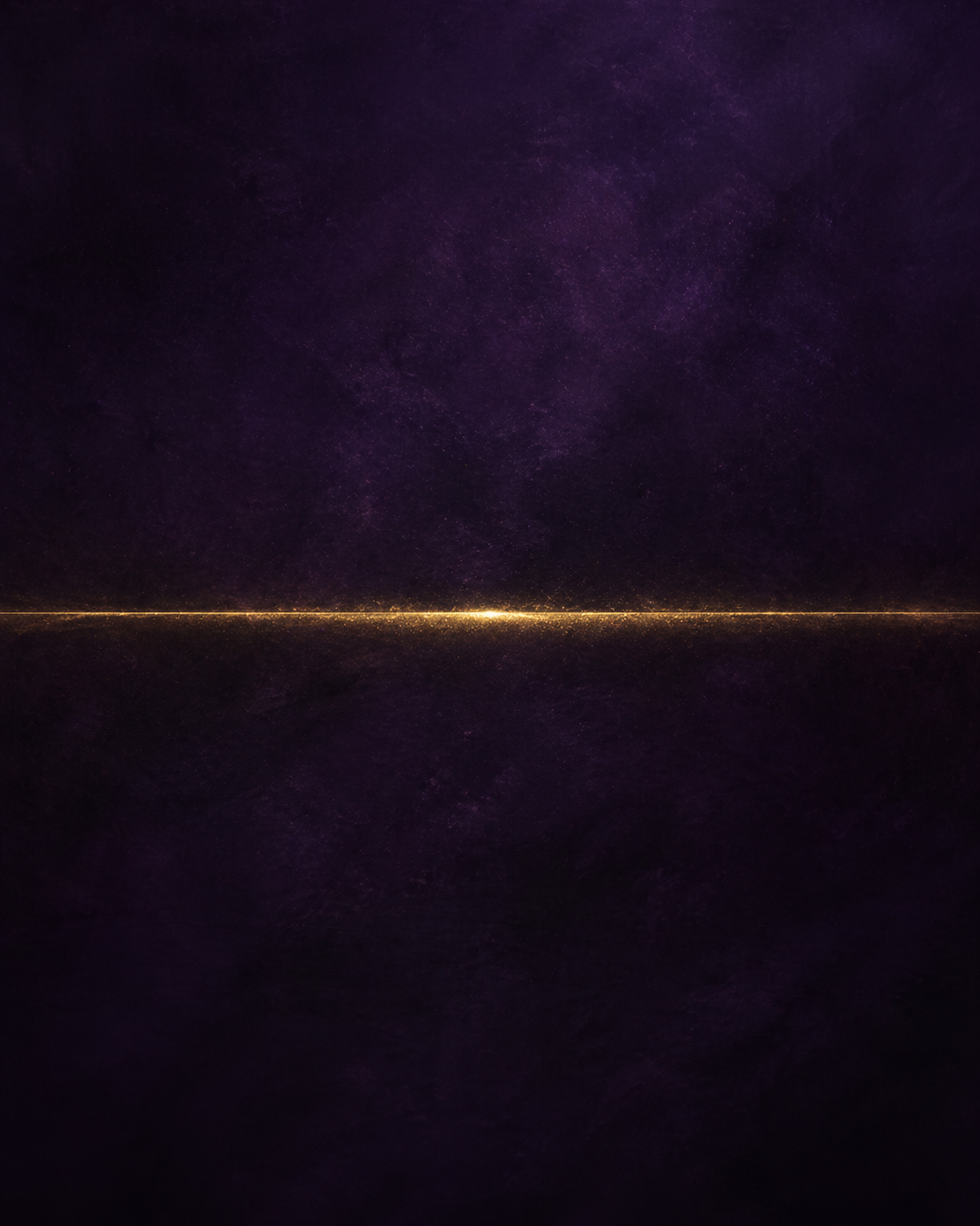 Composição abstrata em tons profundos de violeta, com uma única linha dourada horizontal cortando o centro. Representa o espaço de consciência que se abre entre estímulo e resposta — o conceito central do Akasha aplicado em meditação terapêutica.